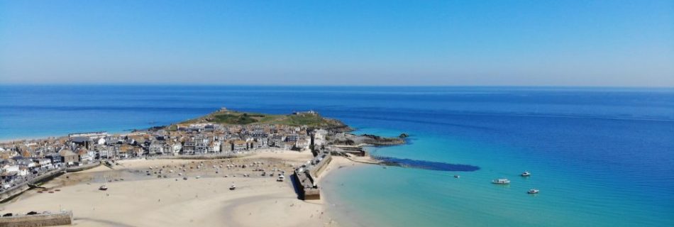 cornwall beach aerial photo