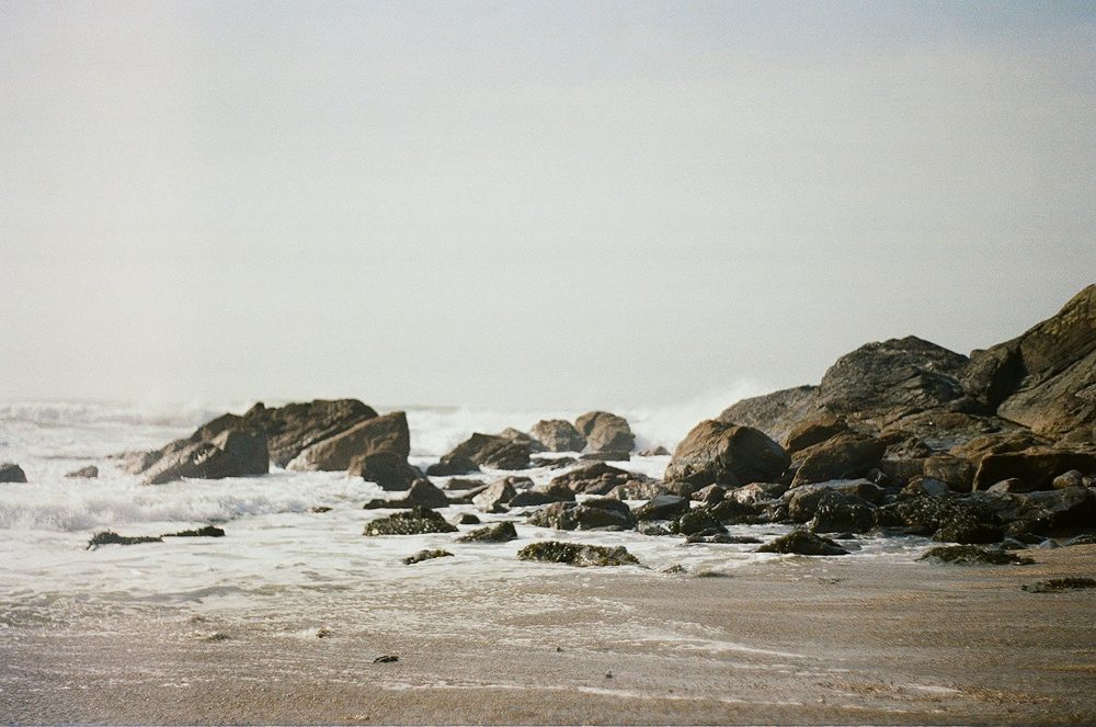 rocks on beach cornwall